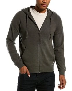 Vince Zip Wool & Cashmere-Blend Hoodie Men