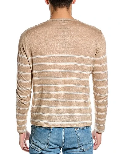 Vince Stripe Linen T-Shirt Men 4 Vince Stripe Linen T-Shirt Men - Image 2