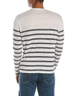 Vince Stripe Linen T-Shirt Men -Vince 1010338283 RLLD 2