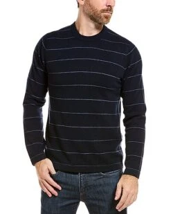 Vince Stripe Crew Cashmere Sweater Men
