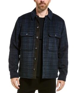 Vince Plaid Wool-Blend Jacket Men