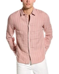 Vince Classic Fit Linen Shirt Men