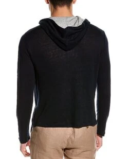 Vince Linen Henley Hoodie Men -Vince 1010529936 RLLD 2