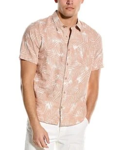 Vince Classic Fit Linen-Blend Shirt Men