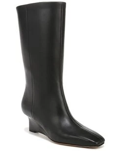 Vince Beverly Leather Mid Shaft Boot Women