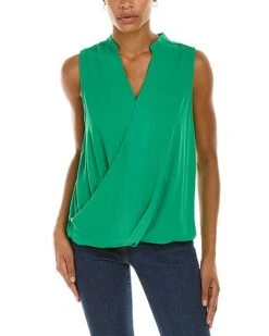 Vince Camuto Fold-Over Front Blouse Women