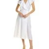 Vince Flutter Sleeve Wrap Dress Women