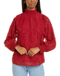 Vince Camuto Animal Jacquard Top Women