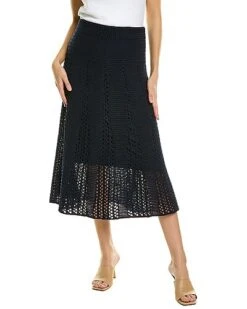 Vince Godet Crochet Skirt Women