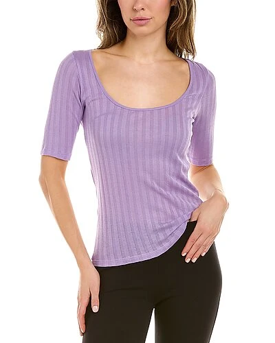 Vince Wide Rib Scoop Neck Top Women 3 Vince Wide Rib Scoop Neck Top Women