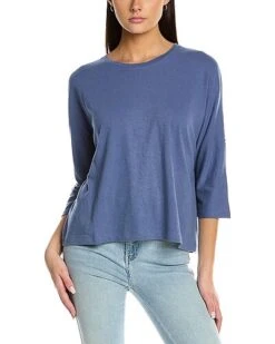Vince Linen-Blend T-Shirt Women