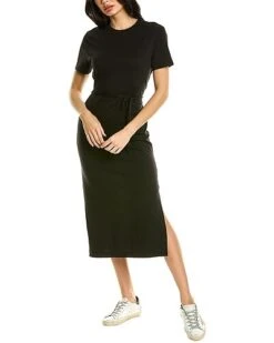 Vince Tie Waist T-Shirt Dress Women