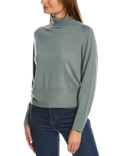Vince Raglan Turtleneck Wool & Cashmere-Blend Sweater Women