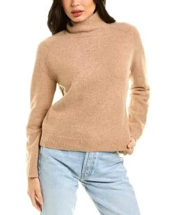 Vince Saddle Marled Turtleneck Wool & Alpaca-Blend Sweater Women