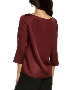 Vince Boatneck Silk-Blend Blouse Women -Vince 1411179194 RLLD 2