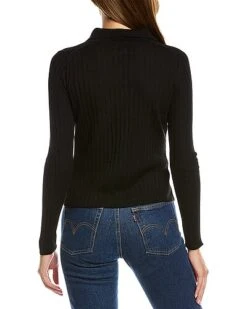 Vince Ribbed Polo V-Neck Wool Sweater Women -Vince 1411179201 RLLD 2