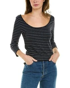 Vince Rib Scoop Top Women