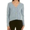 Vince Twisted Chain Alpaca & Wool-Blend Cardigan Women