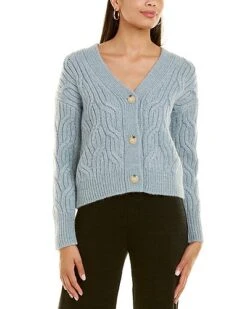 Vince Twisted Chain Alpaca & Wool-Blend Cardigan Women