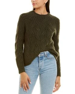 Vince Twisted Chain Mock Neck Alpaca & Wool-Blend Sweater Women