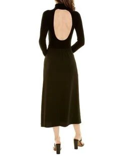 Vince Mixed Media Wool & Cashmere-Blend Open-Back Dress Women -Vince 1411202918 RLLD 2