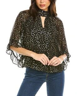 Vince Camuto Hiffon Foil Dot Top Women