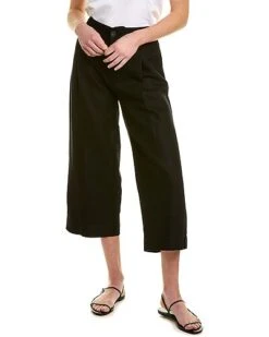 Vince Cropped Linen-Blend Casual Pant Women