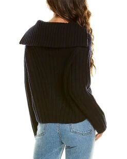 Vince Rib Transfer Zip-Up Cashmere & Wool-Blend Sweater Women -Vince 1411292676 RLLD 2