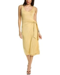 Vince Scoop Neck Wrap Dress Women