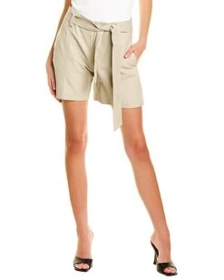 Vince Stitched Belt Leather Short Women