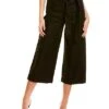 Vince Tie Front Crop Linen-Blend Wide Pant Women
