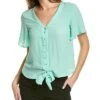 Vince Camuto Button-Down Tie-Front Blouse Women