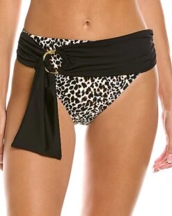 Vince Camuto Logo Ring Belted High Leg Bottom Women