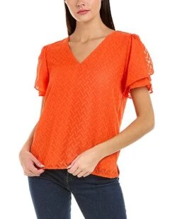 Vince Camuto Tulip Sleeve Top Women