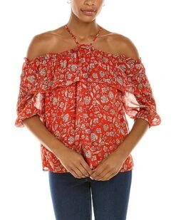 Vince Camuto Off-Shoulder Floral Divine Halter Top Women