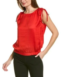Vince Camuto Drawstring Shoulder Blouse Women