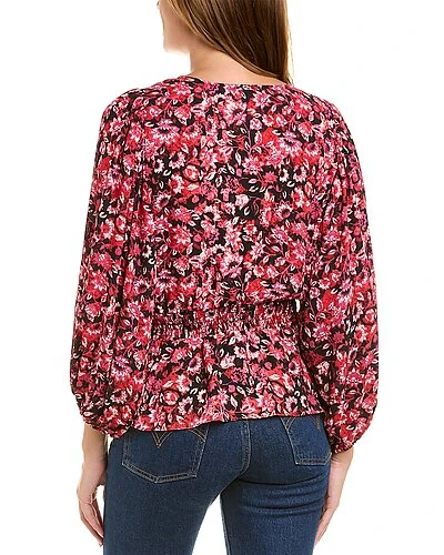 Vince Camuto Smocked Waist Top Women 4 Vince Camuto Smocked Waist Top Women - Image 2