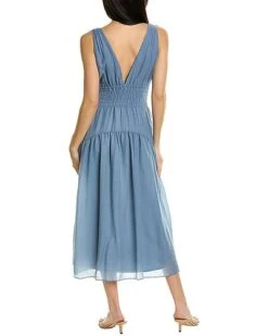 Vince Smocked A-Line Dress Women -Vince 1411447046 RLLD 2