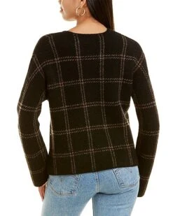 Vince Windowpane Plaid Wool & Alpaca-Blend Pullover Women -Vince 1411466874 RLLD 2