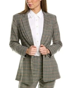 Vince Camuto Glen Plaid Jacket Women