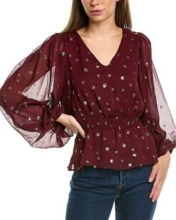 Vince Camuto Foil Blouse Women