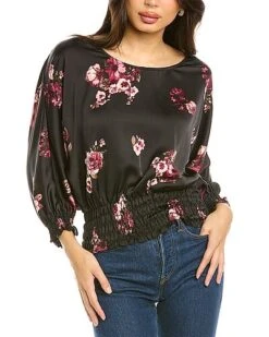 Vince Camuto Smocked Bottom Victoria Top Women
