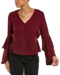 Vince Camuto Double Ruffle Top Women