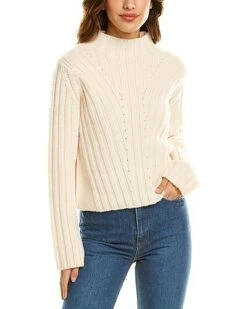 Vince Rib Transfer Cashmere & Wool-Blend Sweater Women