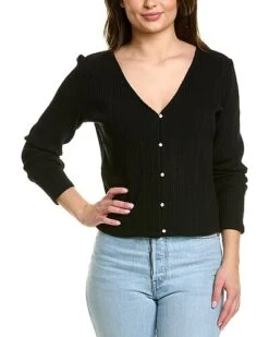 Vince Pearl Button Cardigan Women