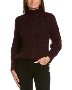 Front Page 39 Vince Aran Raglan Mock Neck Alpaca & Wool-Blend Sweater Women