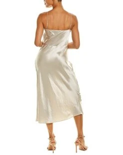 Vince Draped Beads V-Neck Slip Dress Women -Vince 1411592610 RLLD 2