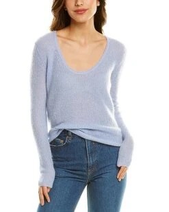 Vince Scoop Neck Mohair & Wool-Blend Pullover Women