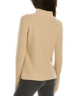 Vince Mock Neck Shaker Rib Cashmere Pullover Women -Vince 1411712009 RLLD 2