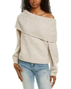 Vince Off-Shoulder Wool, Cashmere & Silk-Blend Sweater Women